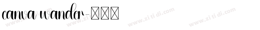 canva wander字体转换